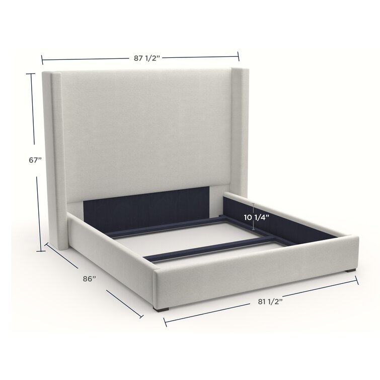 Akain upholstered deals standard bed